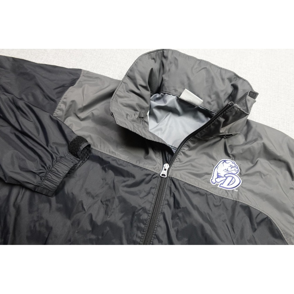 Drake Bulldogs Jacket Mens Large Black Columbia NCAA Basketball Full Zip Swishy